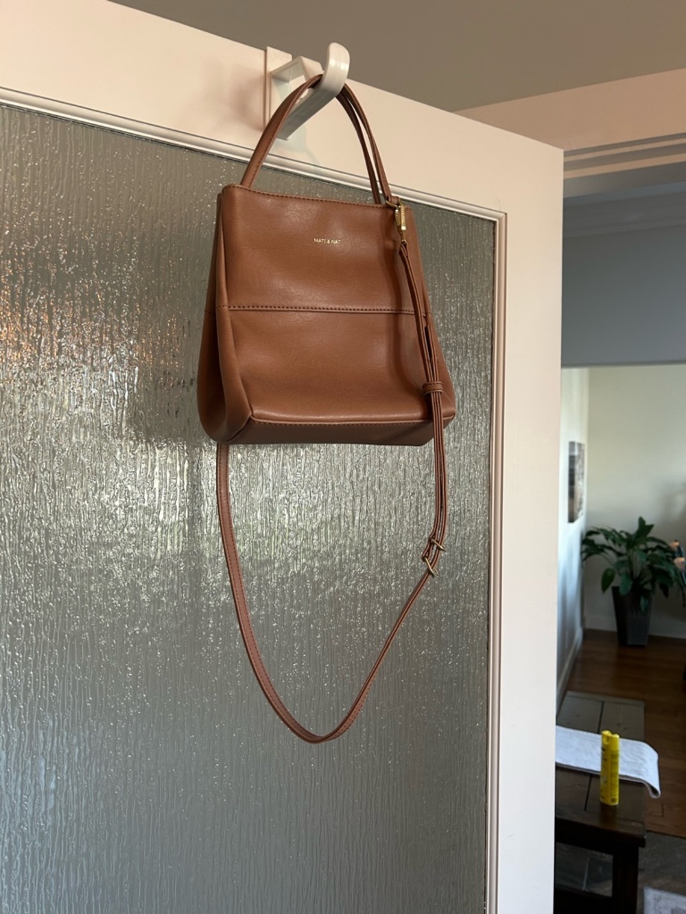 NWOT Matt & Nat Pink-Brown Leather Bucket Bag